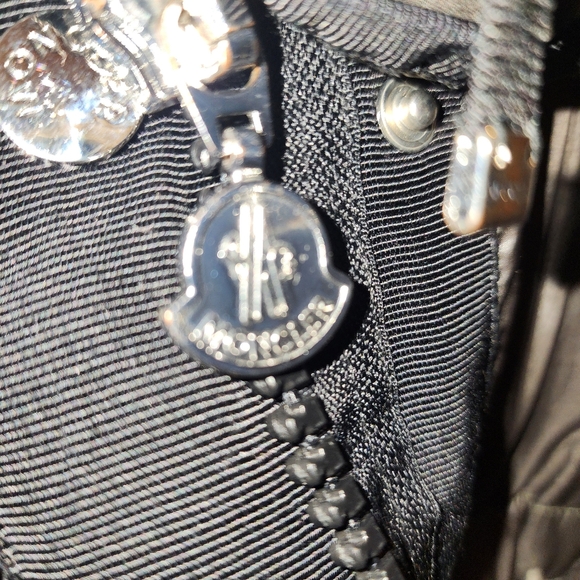 MONCLER BLACK PUFFER JACKET MID LENGTH W DRAWSTRING WAIST DOUDOUNE ELASTIQUE - Picture 13 of 16